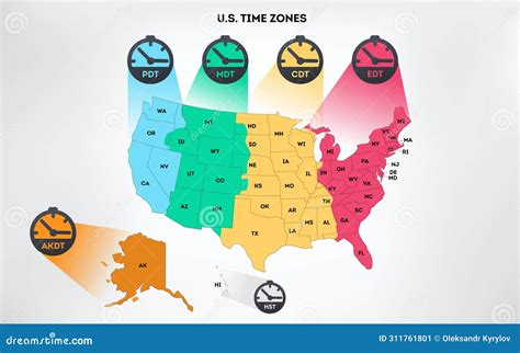 US Time Zone Map — Time in United States .